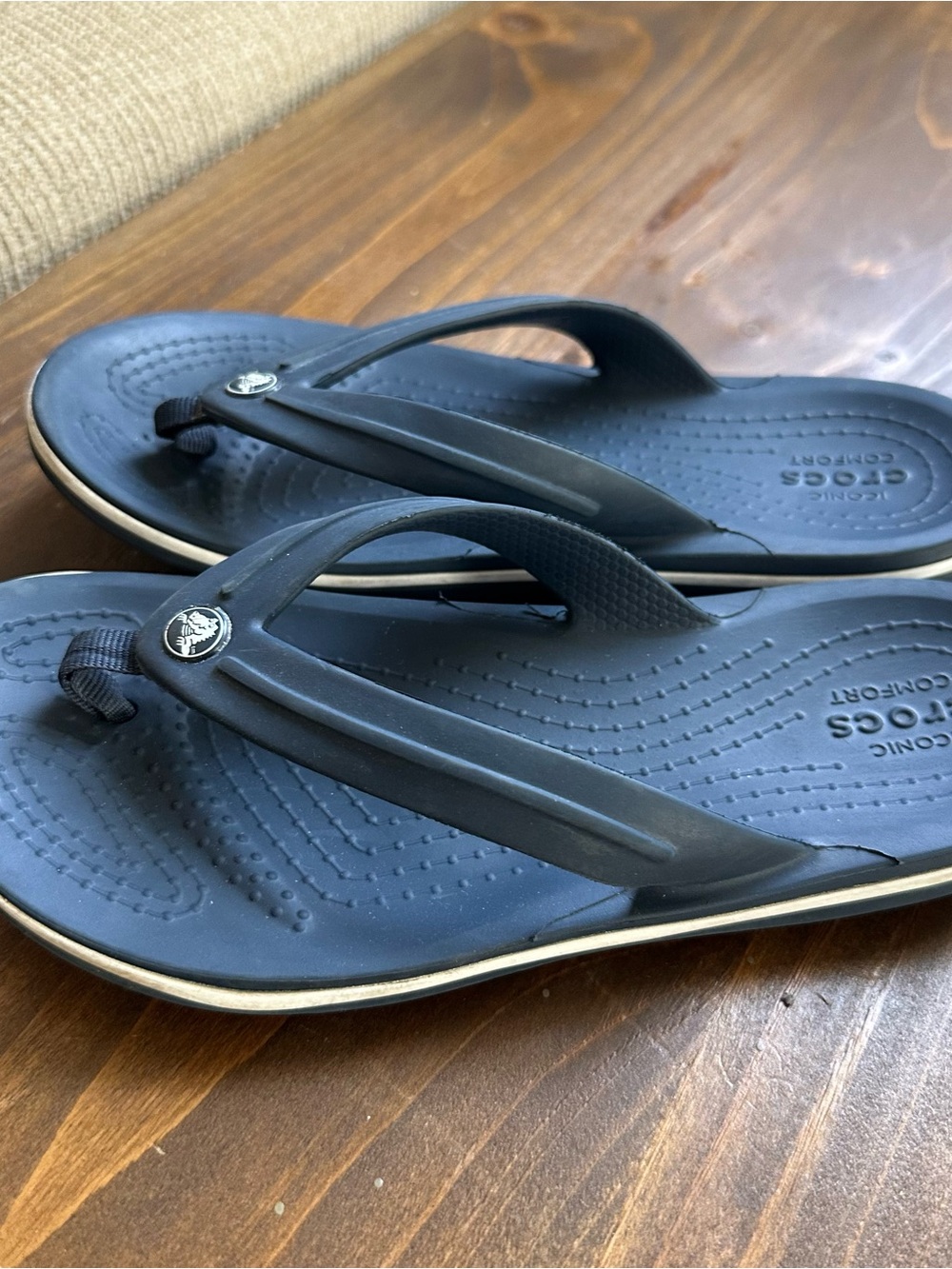 CROCS Navy Blue Kids' Flip Flops